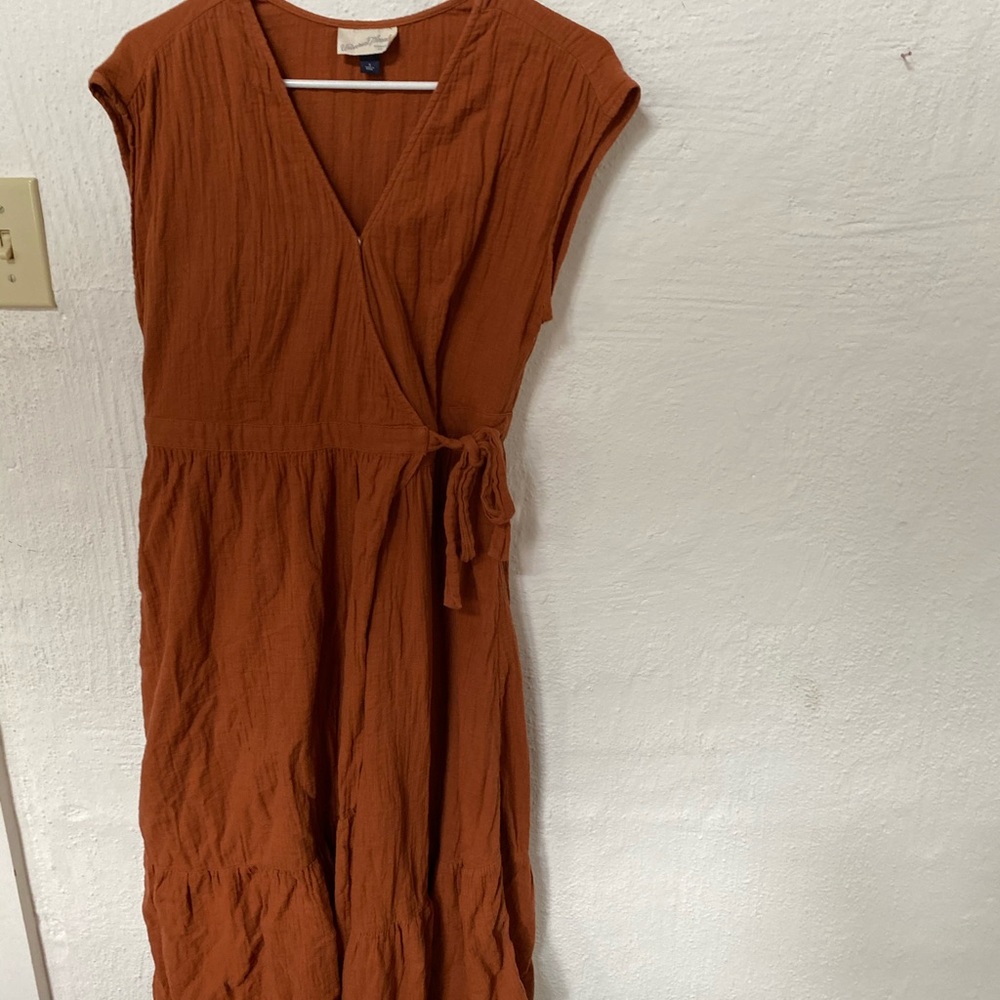 Target linen wrap dress